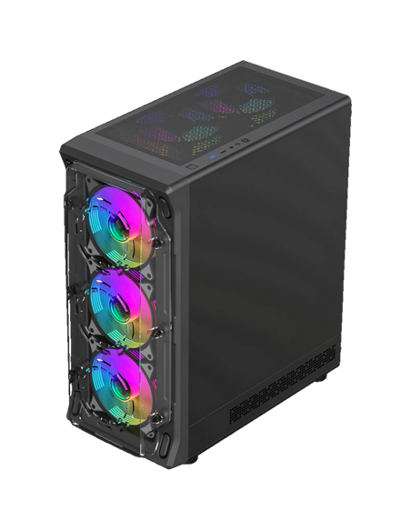 Компьютерный корпус Gamemax Starlight 2 AB, Midi-Tower, Без блока питания, Чёрный