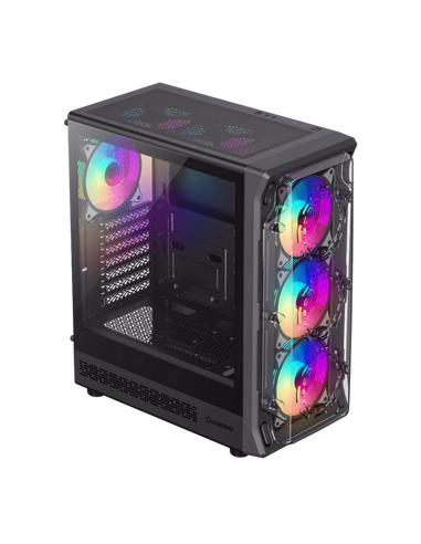 Компьютерный корпус Gamemax Starlight 2 AB, Midi-Tower, Без блока питания, Чёрный