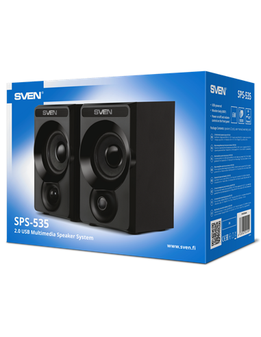 Boxă portabilă 2.0 CH SVEN SPS-535, Negru