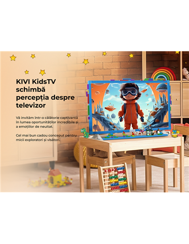 32" LED SMART TV KIVI KidsTV, 1920x1080 FHD, Android TV, Albastru