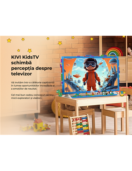 32" LED SMART TV KIVI KidsTV, 1920x1080 FHD, Android TV, Albastru 32" LED SMART TV KIVI KidsTV, 1920x1080 FHD, Android TV, Albastru