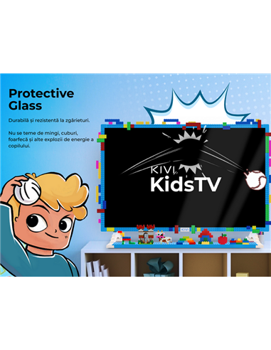 32" LED SMART TV KIVI KidsTV, 1920x1080 FHD, Android TV, Albastru