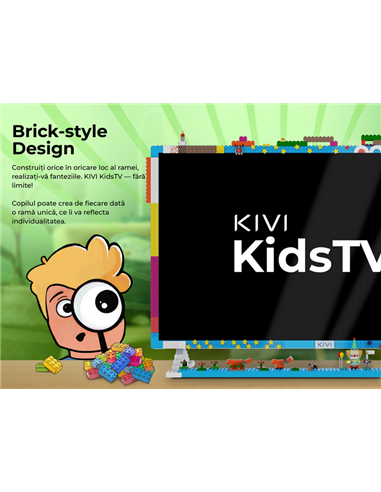 32" LED SMART TV KIVI KidsTV, 1920x1080 FHD, Android TV, Albastru