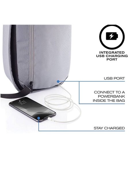 Geantă pentru Tabletă Bobby Sling, 9,7", Poliester, Gri