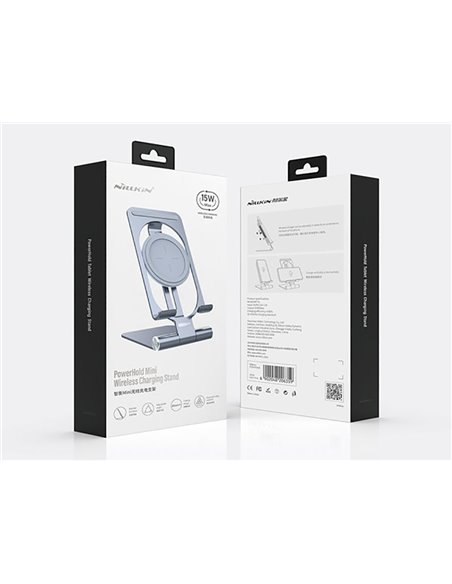 Беспроводная зарядка Nillkin PowerHold Mini, 15Вт, Серый
