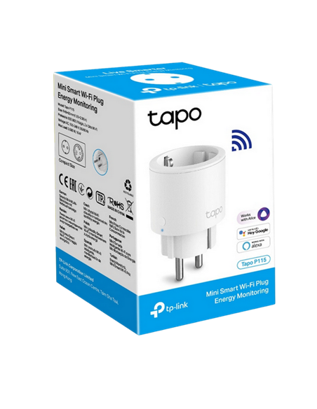 Умная розетка TP-LINK Tapo P115, Белый