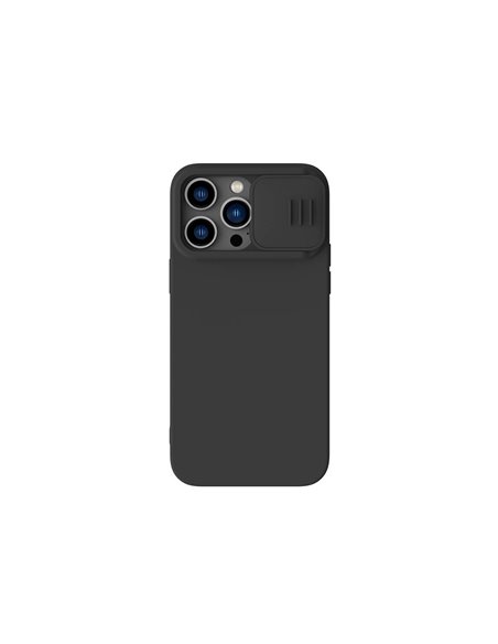 Husă Nillkin iPhone 14 Pro Max, CamShield Silky Silicone, Negru