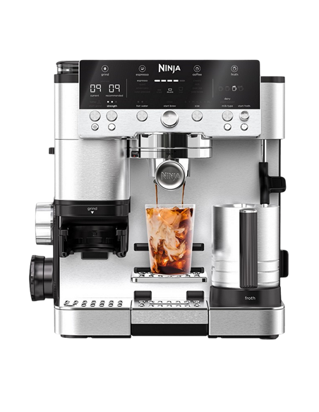 Кофеварка рожковая Ninja ES601EU, 1650Вт, Нержавеющая сталь