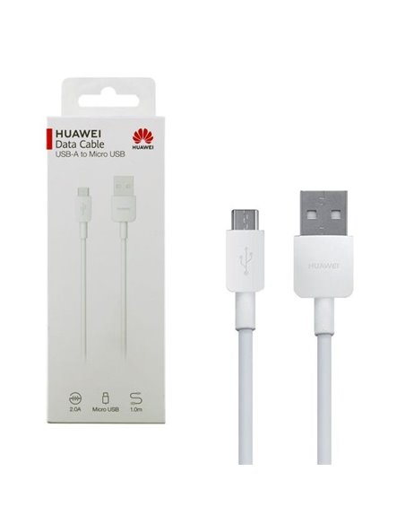 Кабель для зарядки и синхронизации Huawei CP70, USB Type-A/micro-USB, 1м, Белый