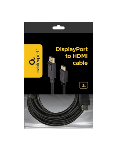Cablu Video Cablexpert CC-DP-HDMI-3M, DisplayPort (M) - HDMI (M), 3m, Negru