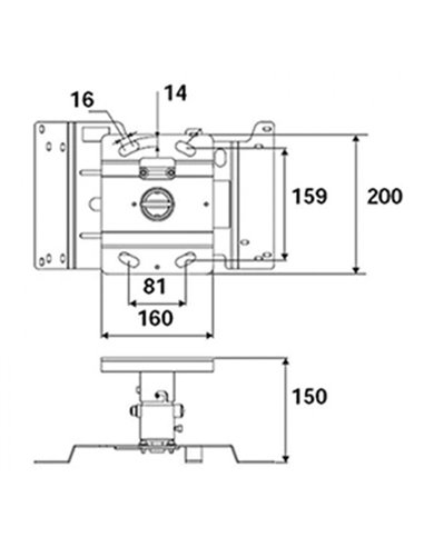Suport pentru tavan Epson ELPMB22, Alb