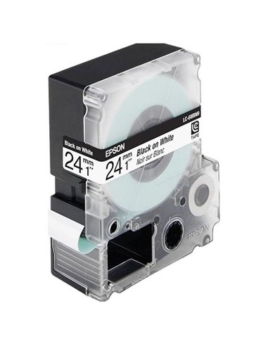 Картридж с лентой Epson LK-6WBN, 24 мм x 9 м