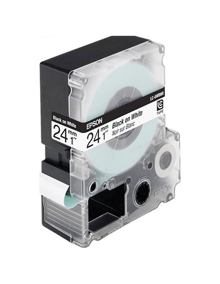Картридж с лентой Epson LK-6WBN, 24 мм x 9 м
