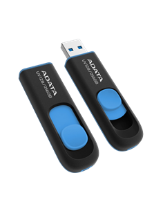 USB Flash накопитель ADATA UV128, 256Гб, Черный/Синий