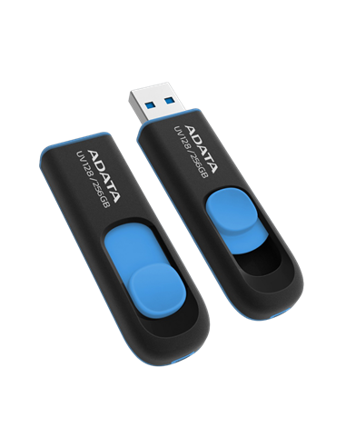 USB Flash накопитель ADATA UV128, 256Гб, Черный/Синий