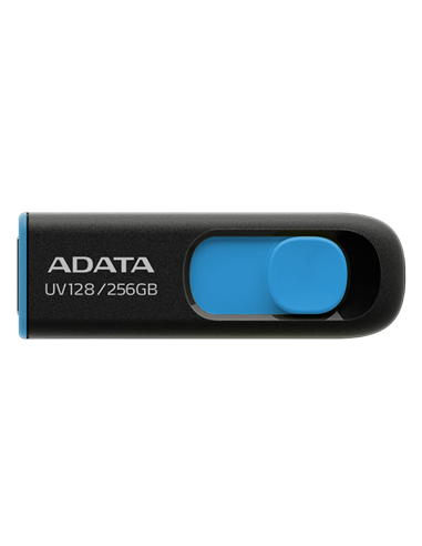 USB Flash накопитель ADATA UV128, 256Гб, Черный/Синий
