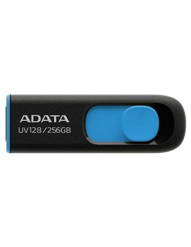 USB Flash накопитель ADATA UV128, 256Гб, Черный/Синий
