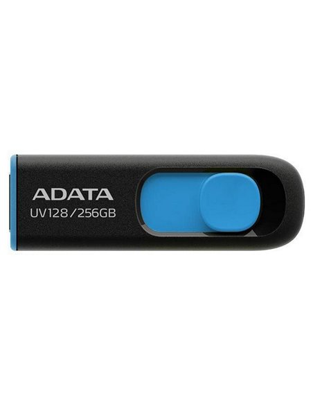 USB Flash накопитель ADATA UV128, 256Гб, Черный/Синий