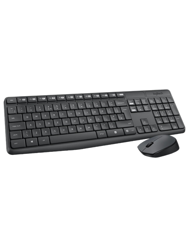 Set Tastatură + Mouse Logitech MK235, Fără fir, Gri