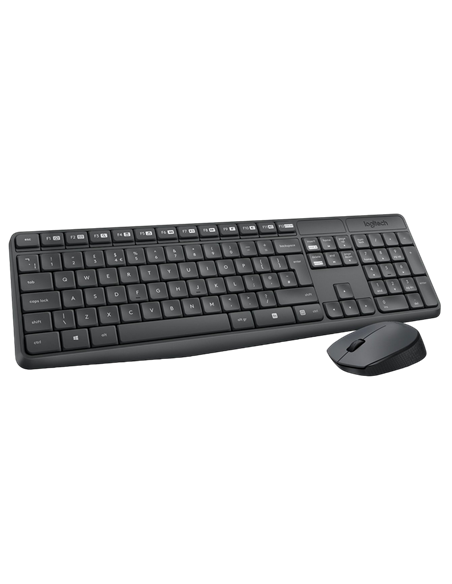 Set Tastatură + Mouse Logitech MK235, Fără fir, Gri