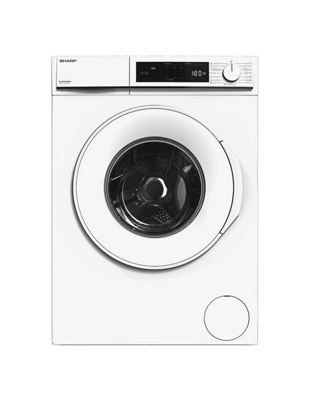 Стиральная машина Sharp ESNFA914BWNAEE, 9кг, Белый