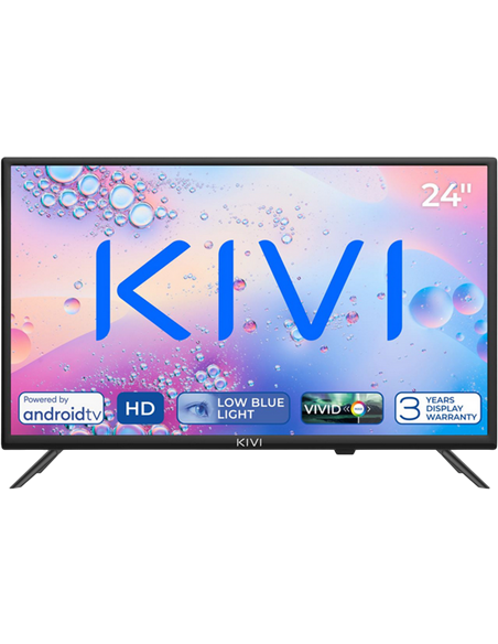 24" LED SMART Телевизор KIVI 24H710QB, 1366x768 HD, Google TV, Чёрный