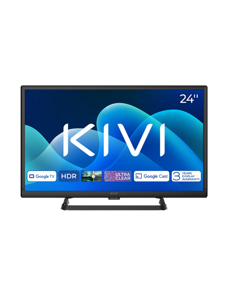 24" LED SMART Телевизор KIVI 24H710QB, 1366x768 HD, Google TV, Чёрный