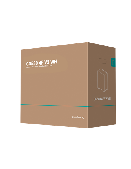 Carcasă PC Deepcool CG580 4F V2, Midi-Tower, Fără PSU, Alb