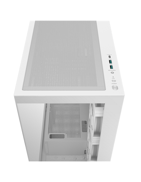 Carcasă PC Deepcool CG580 4F V2, Midi-Tower, Fără PSU, Alb