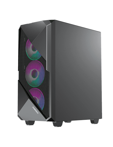 Компьютерный корпус Gamemax Revolt, Midi-Tower, Без блока питания, Чёрный