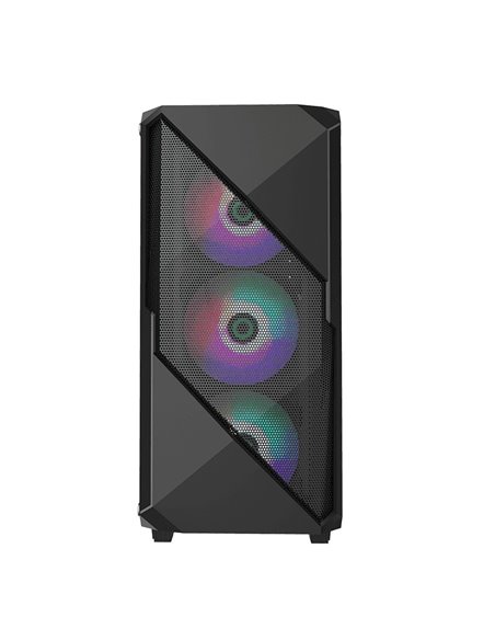 Carcasă PC Gamemax Revolt, Midi-Tower, Fără PSU, Negru