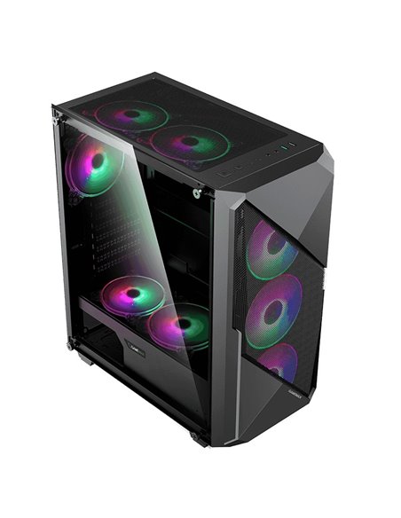 Carcasă PC Gamemax Revolt, Midi-Tower, Fără PSU, Negru