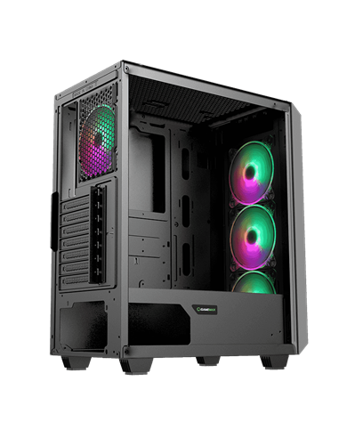 Компьютерный корпус Gamemax Revolt, Midi-Tower, Без блока питания, Чёрный