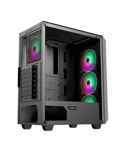 Компьютерный корпус Gamemax Revolt, Midi-Tower, Без блока питания, Чёрный
