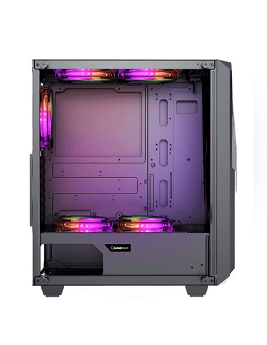 Компьютерный корпус Gamemax Revolt, Midi-Tower, Без блока питания, Чёрный