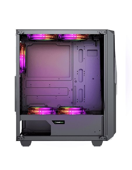 Carcasă PC Gamemax Revolt, Midi-Tower, Fără PSU, Negru