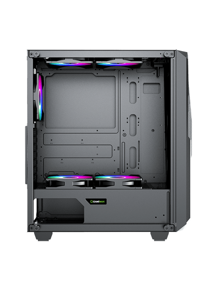 Компьютерный корпус Gamemax Revolt, Midi-Tower, Без блока питания, Чёрный