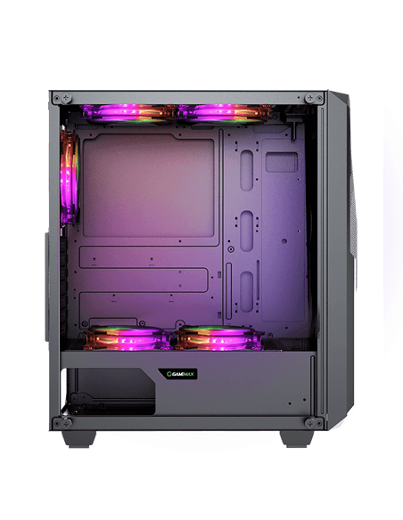 Компьютерный корпус Gamemax Revolt, Midi-Tower, Без блока питания, Чёрный