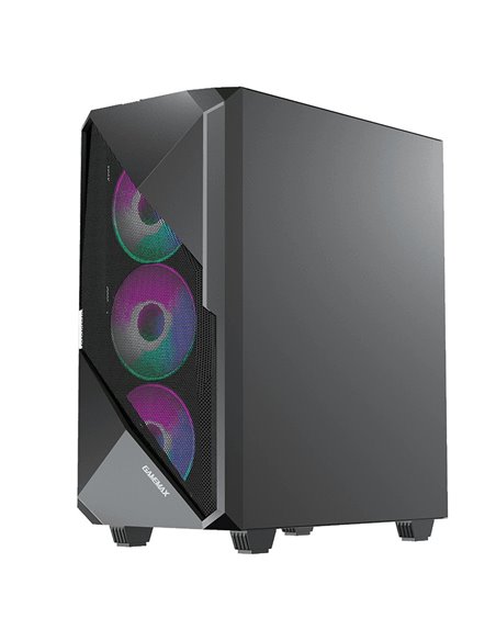 Carcasă PC Gamemax Revolt, Midi-Tower, Fără PSU, Negru