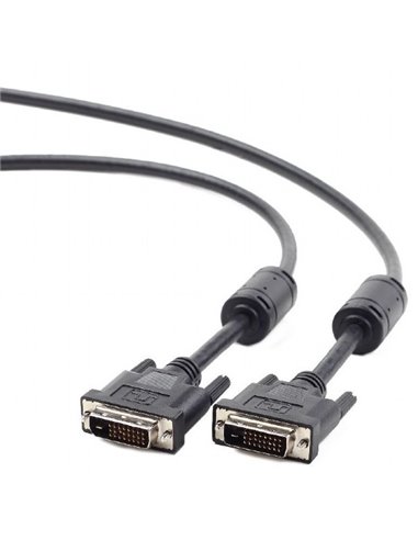 Cablu Video Cablexpert CC-DVI2-BK-6, DVI-D (M) - DVI-D (M), 1,8m, Negru