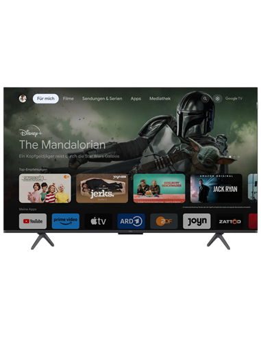 50" QLED SMART TV TCL 50C655, 3840x2160 4K UHD, Google TV, Negru
