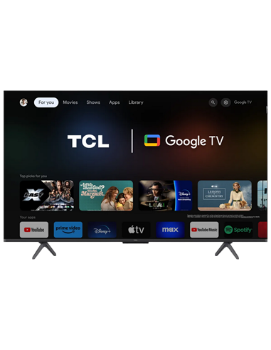 50" QLED SMART TV TCL 50C655, 3840x2160 4K UHD, Google TV, Negru