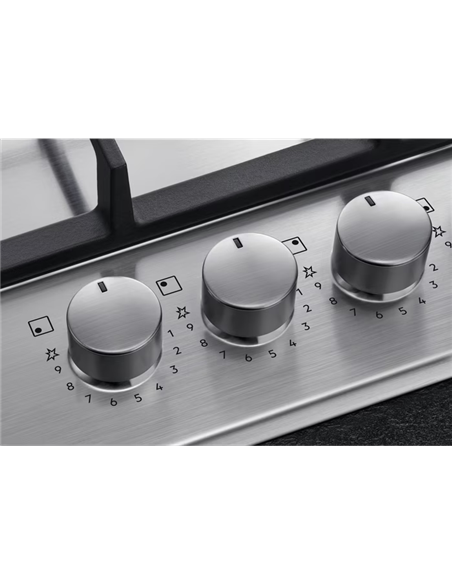 Газовая варочная панель AEG HGB64420SM, Нержавеющая сталь