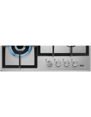Газовая варочная панель AEG HGB64420SM, Нержавеющая сталь