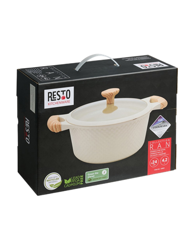 Cratiță RESTO 93803, 4,2L, 24cm, Bej