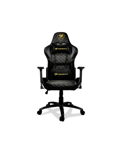 Игровое кресло Cougar Hotrod Royal, ПВХ Кожа, Черный/Золотой