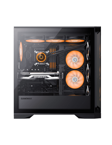 Carcasă PC Gamemax LEADER TG, Full-Tower, Fără PSU, Negru