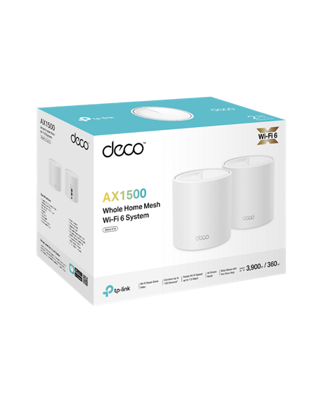 Sistem Wi-Fi Mesh TP-LINK Deco X10(2-pack), Wi-Fi, Alb