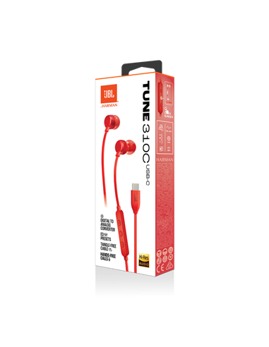 Căști JBL Tune 310C, Roșu