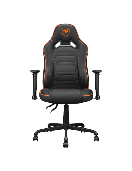 Игровое кресло Cougar Fusion S, ПВХ Кожа, Черный | Оранжевый